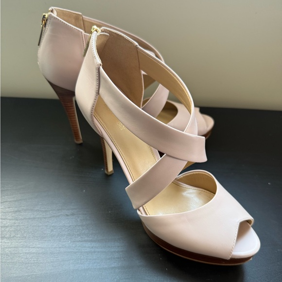Michael Kors Blush Peep-Toe Heels - Picture 2 of 6